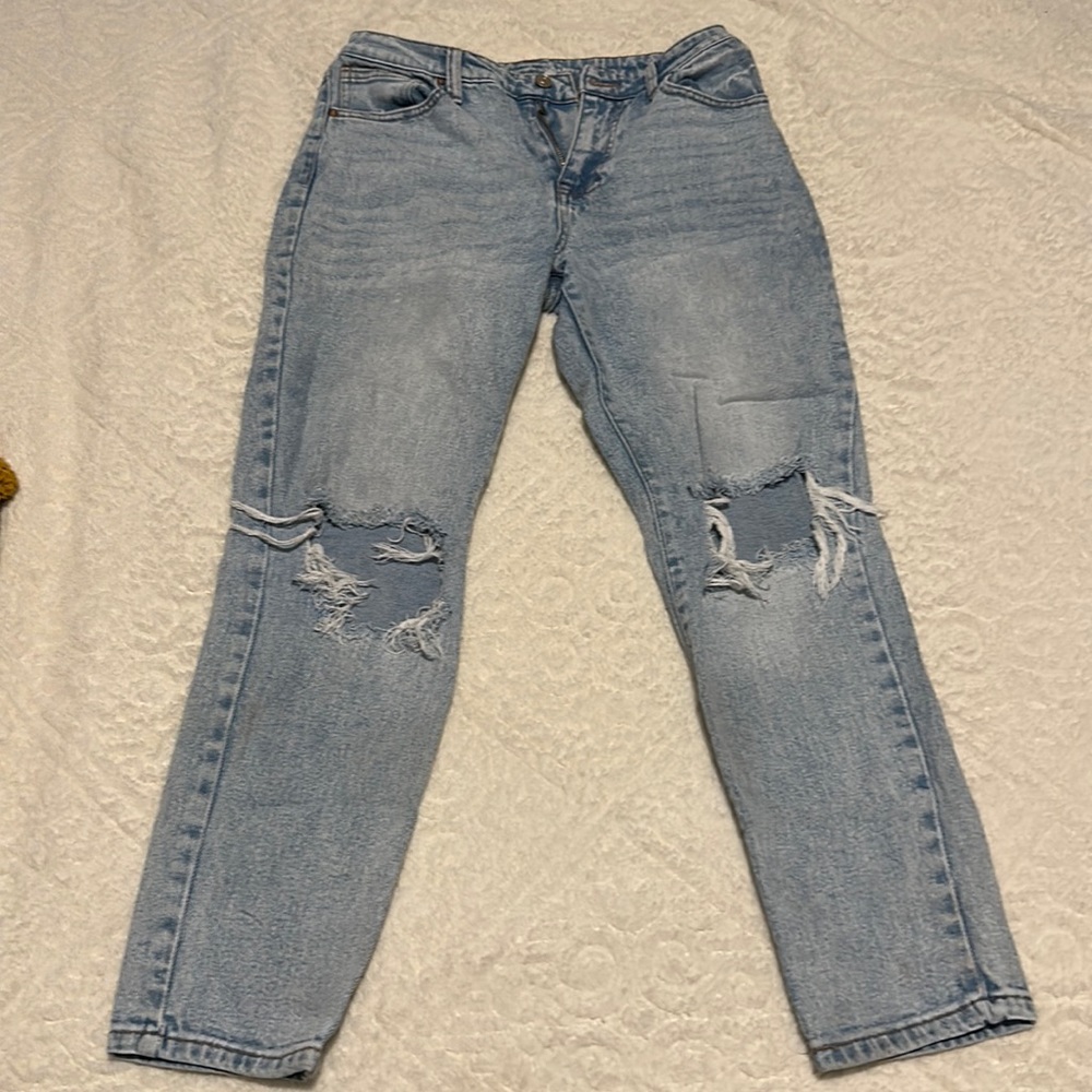 High Rise White Wash Jeans